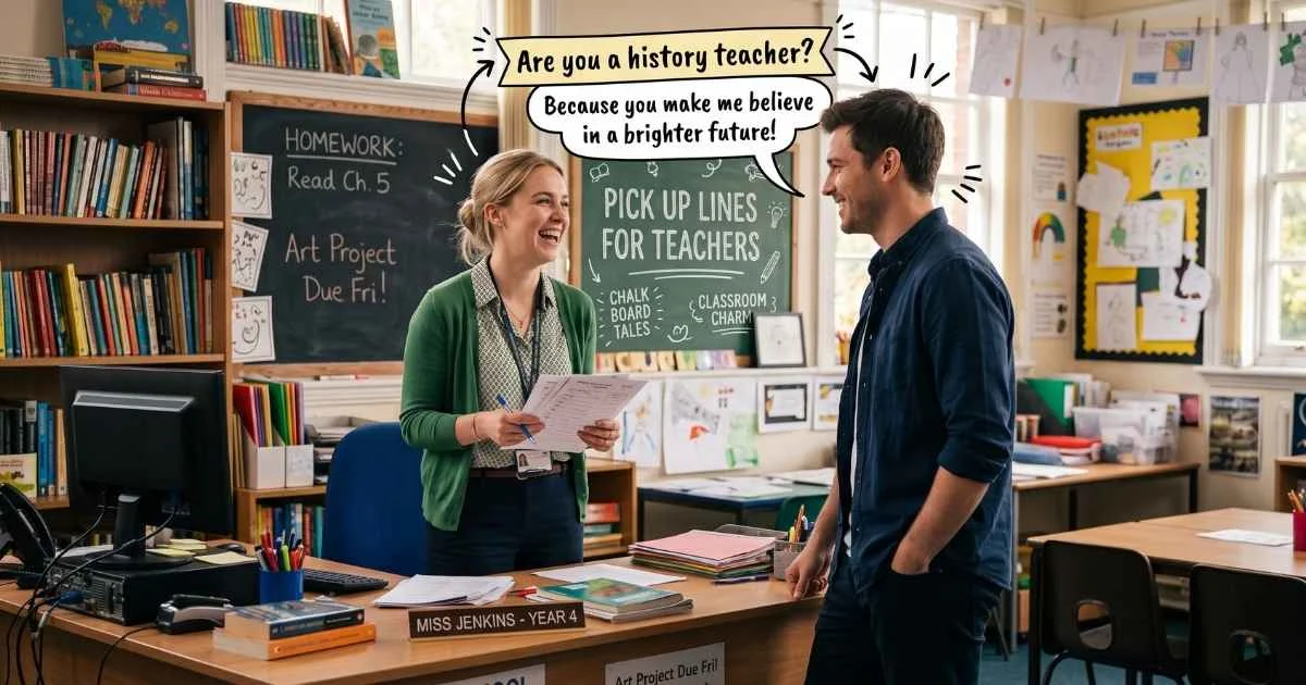 150+ Flirty Pick Up Lines For Teachers That’ll Work 2026