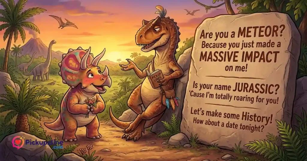 Bold Dinosaur Pickup Lines