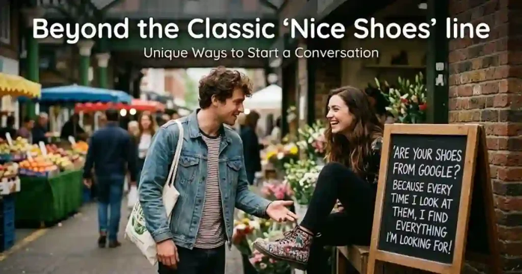 Cheesy I Like Your Shoes Pick Up Line