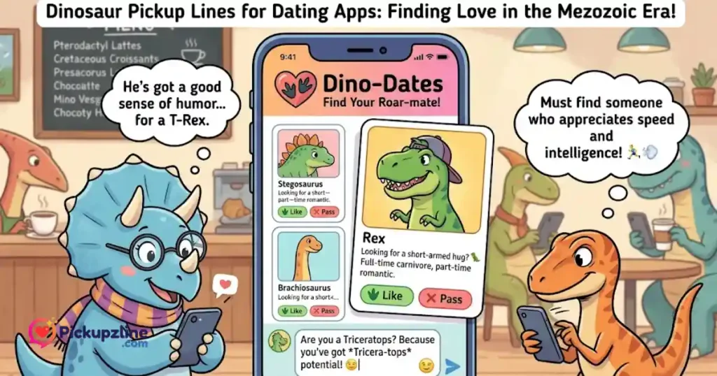 Dinosaur Pickup Lines For Dating Apps
