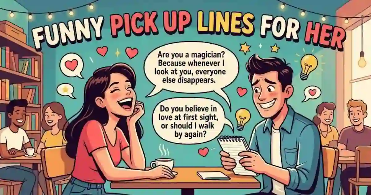 170+ Funny Pick Up Lines for Her to Spark Flirty Chats! (2026) 
