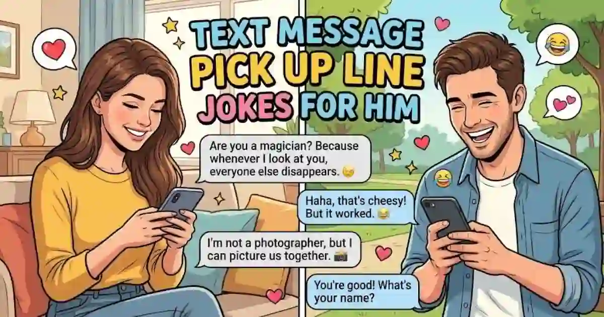 Text Message Pick Up Line Jokes For Him