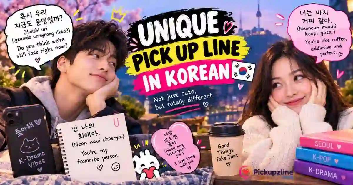 Unique Pick Up Line In Korean